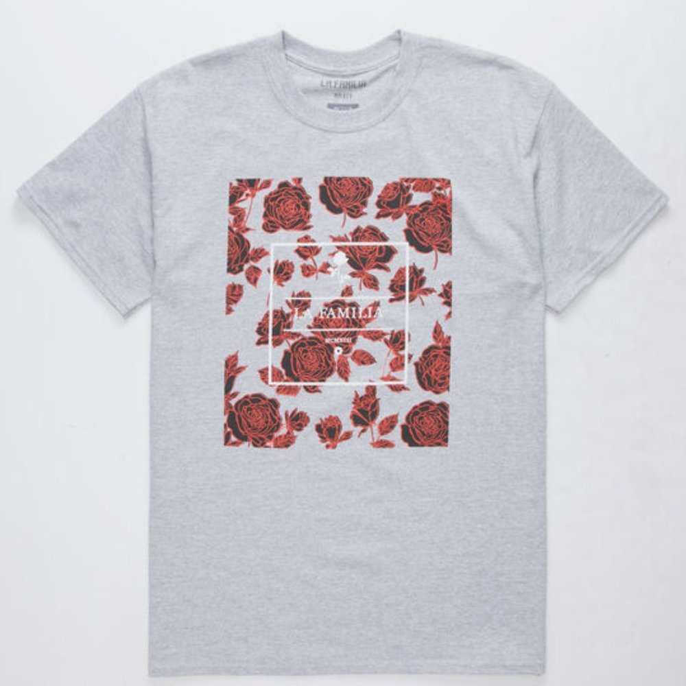 NWT LA FAMILIA Core Rose Heather Mens T-Shirt